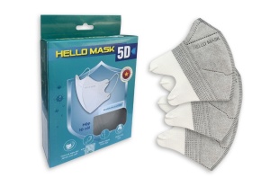 KHẨU TRANG 5D HELLO MASK  ( Màu Xám- 10 Cái / Hộp )